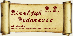 Miroljub Medarević vizit kartica